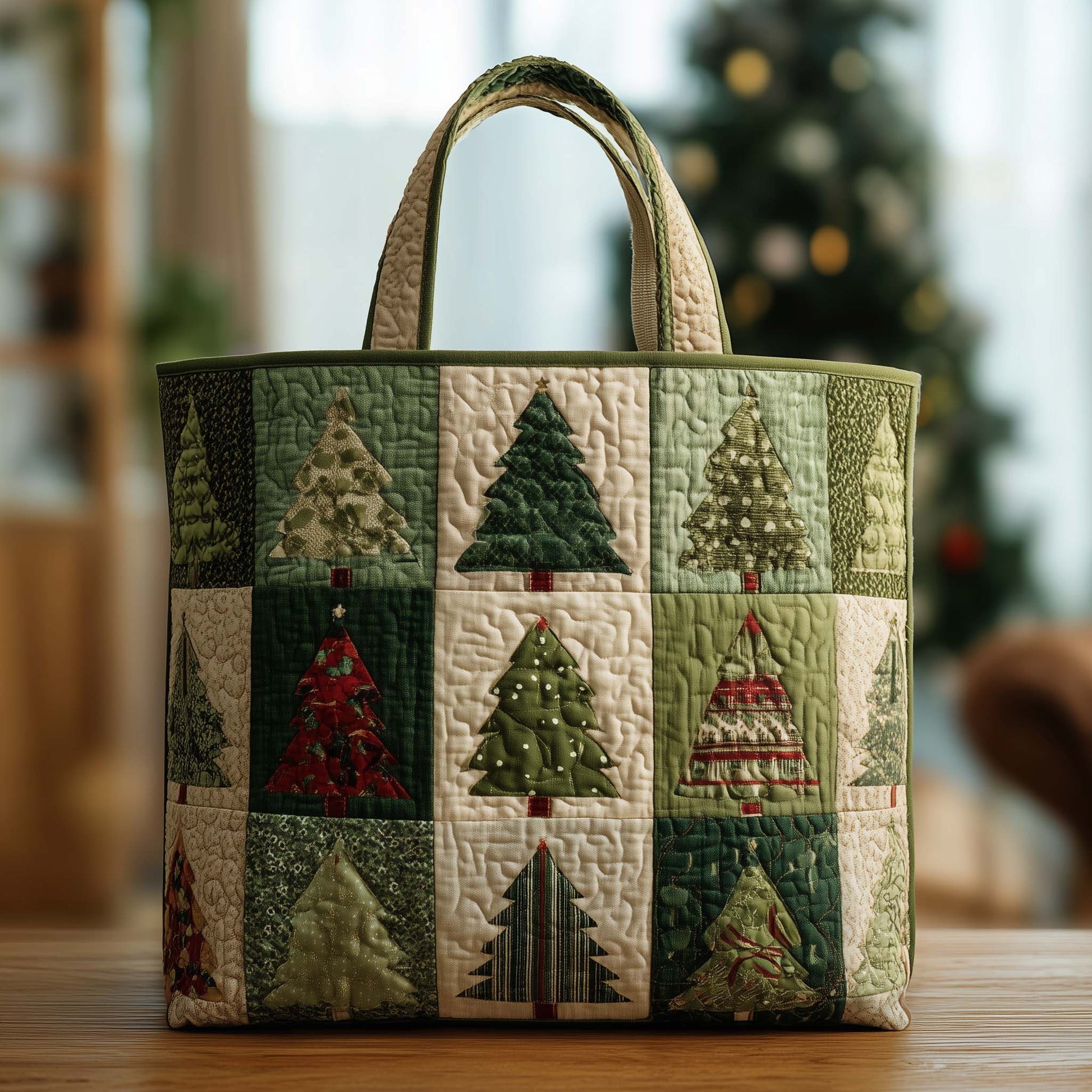 The Evergreen Patchwork Quilted Tote
