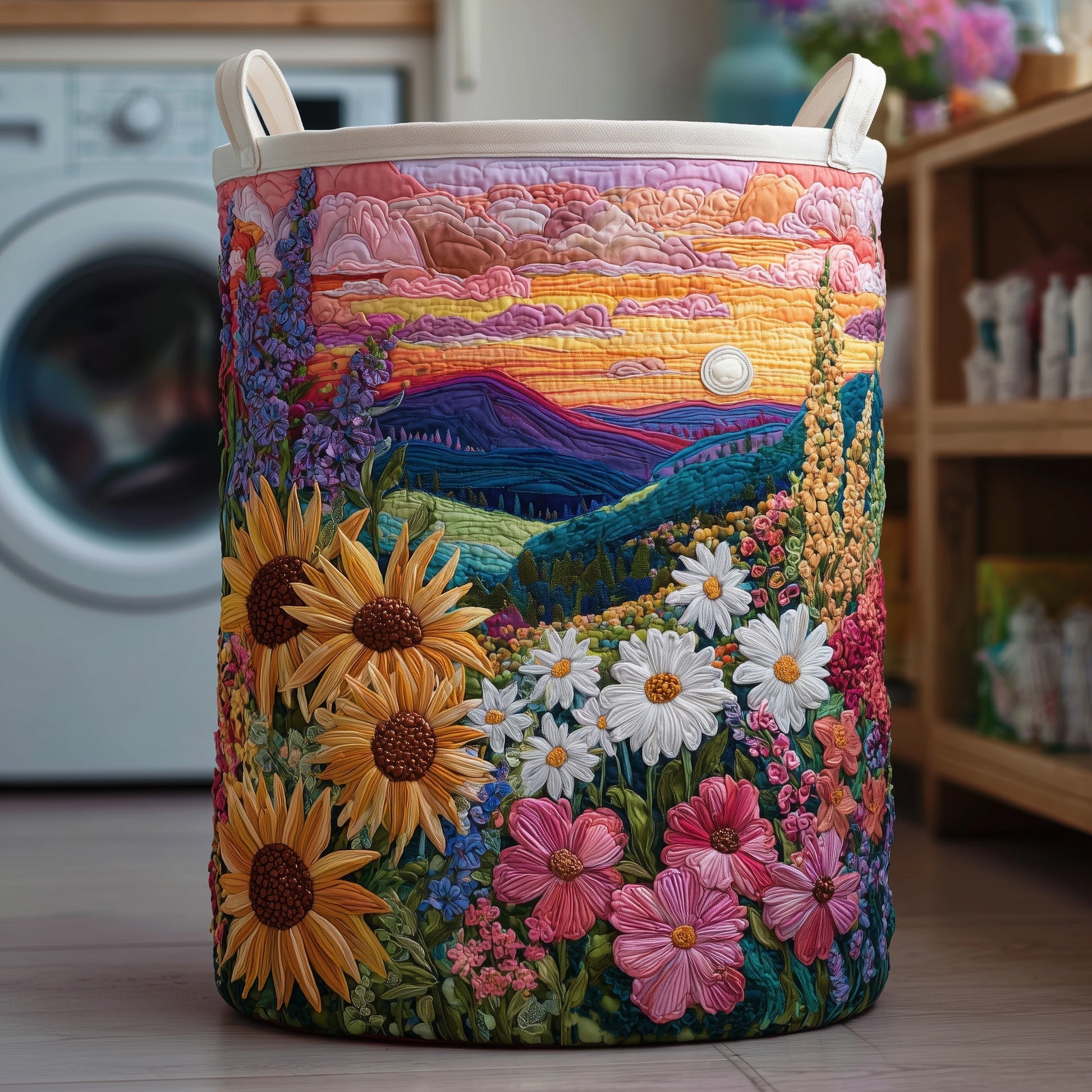 Sea Of Flowers Quilted Tote
