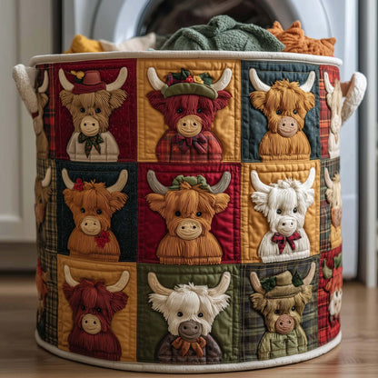 Highland Cow Laundry Tote Bag