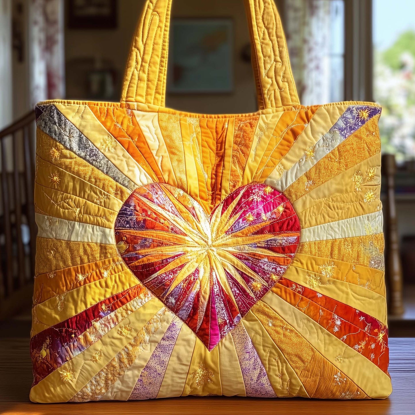 Everyday Radiant Heart Quilted Tote