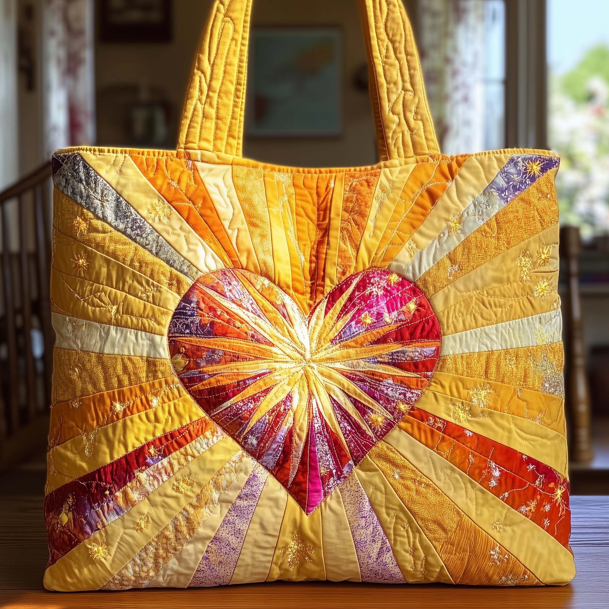 Everyday Radiant Heart Quilted Tote