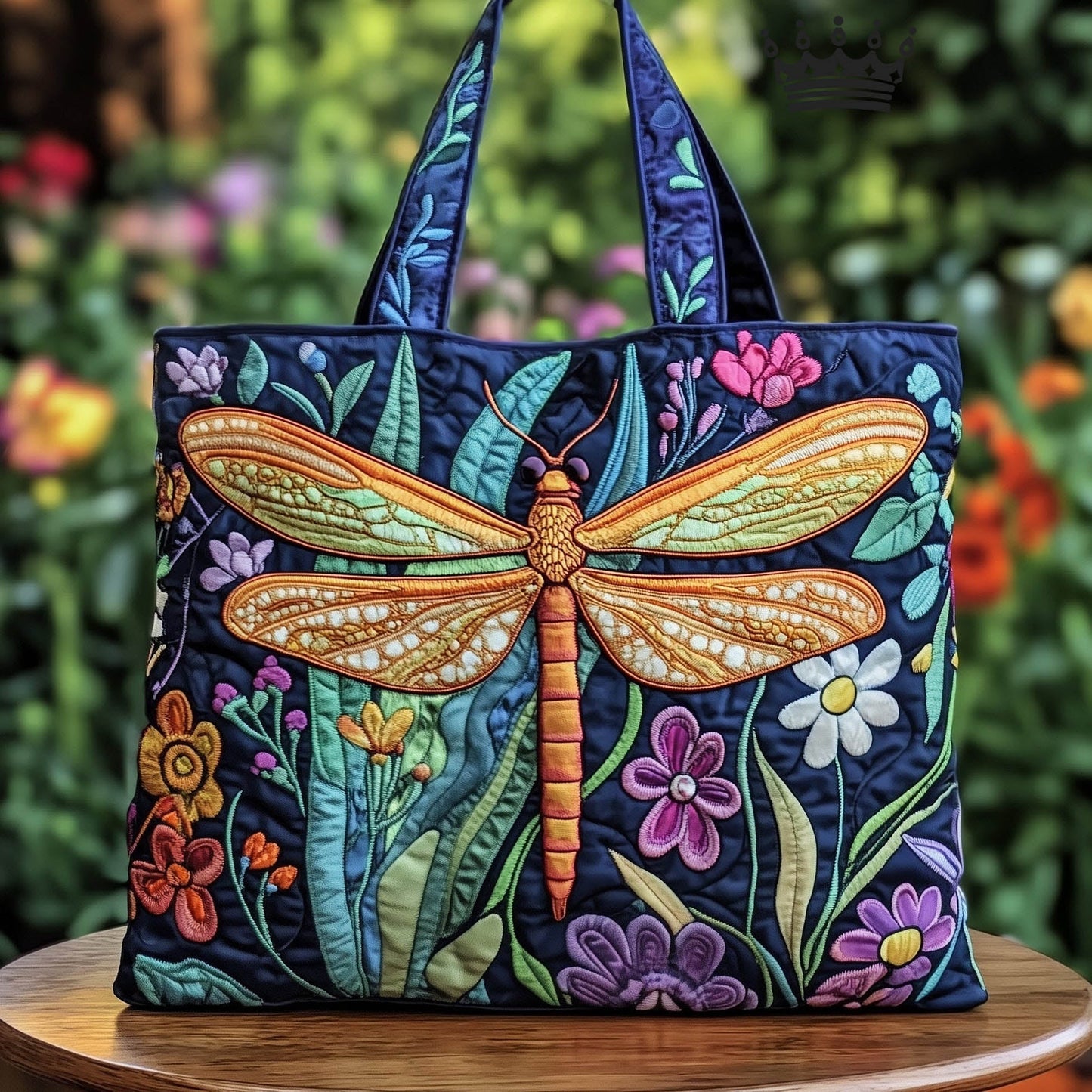 The Dragonfly Garden Quilted Tote