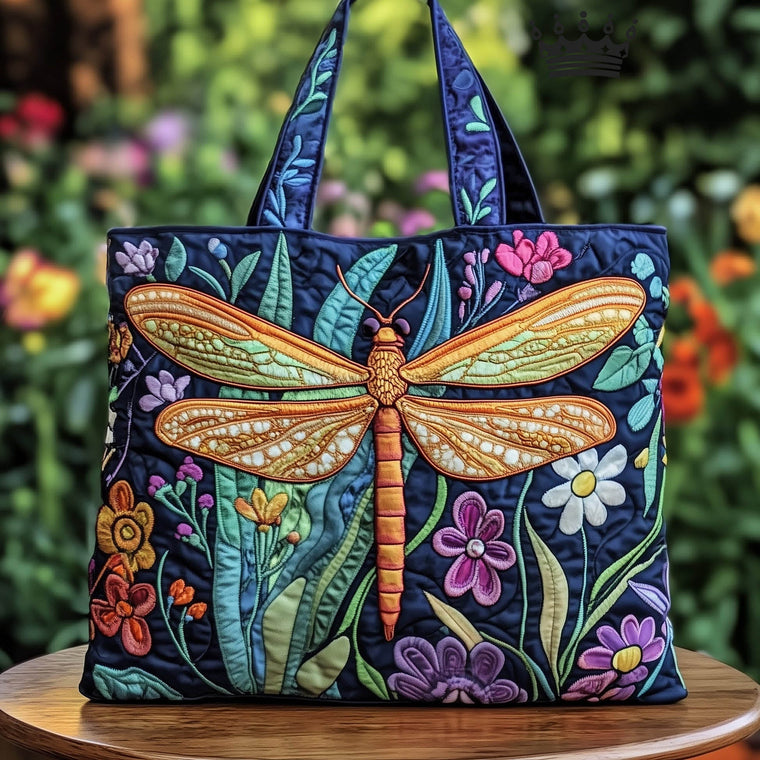 The Dragonfly Garden Quilted Tote