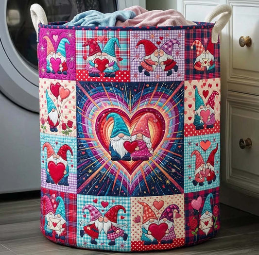 The Gnomes Love Quilted Laundry Basket Tote