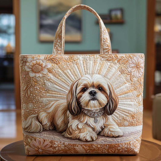 Shih Tzu Dog Portrait Tote Bag