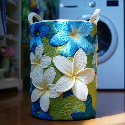 Plumeria Serenity Laundry Tote Bag