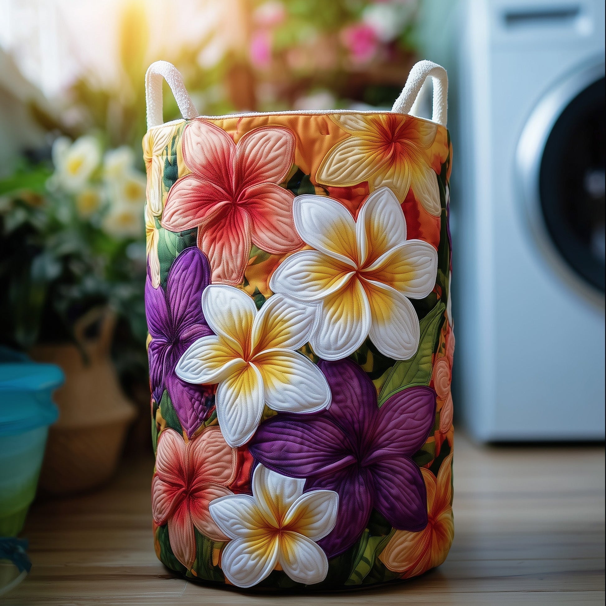 Everyday Plumeria Quilted Tote Bag