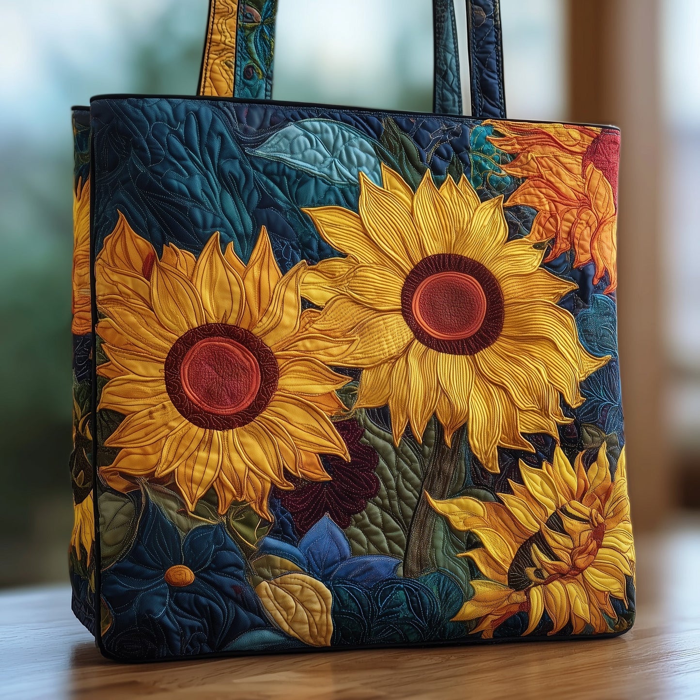 Everyday Sunflowers Floral Quilted Tote