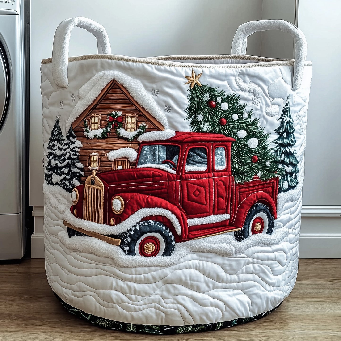 Christmas Serenity Laundry Quilted Tote