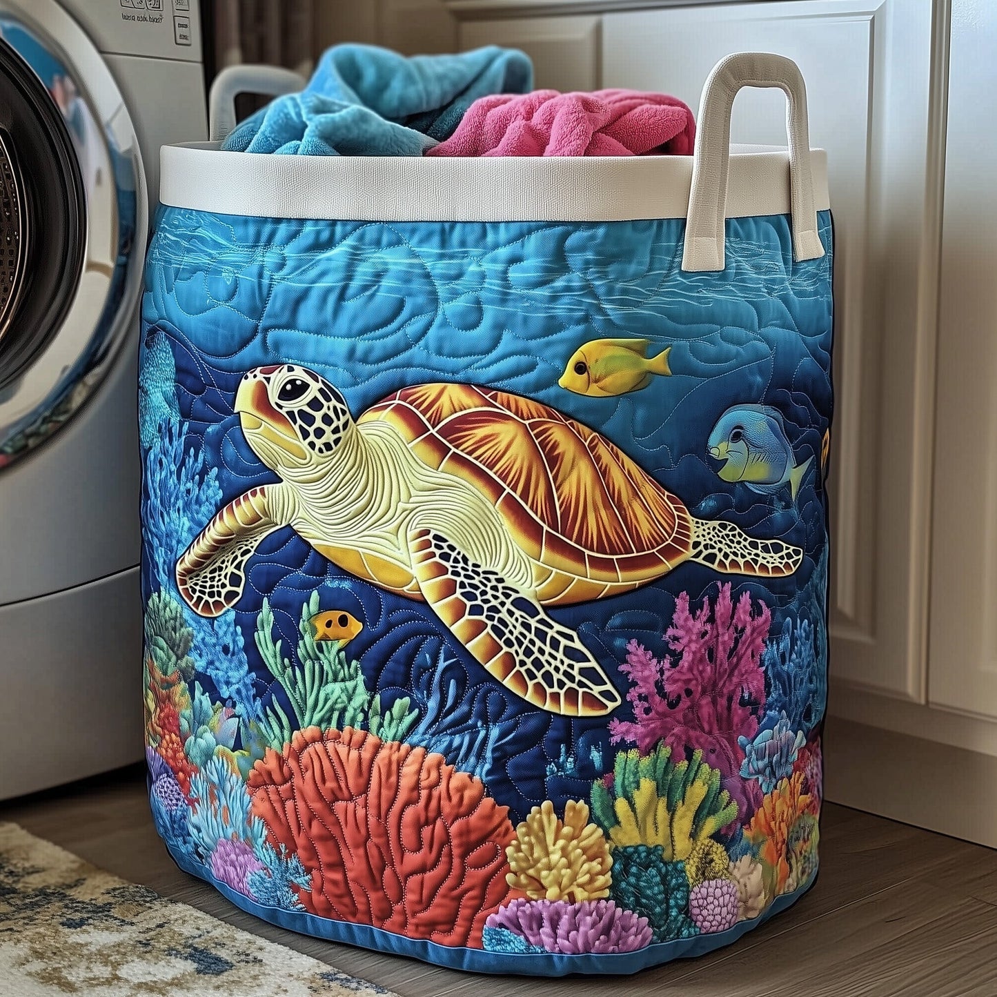 Everyday Coral Quilted Tote Bag