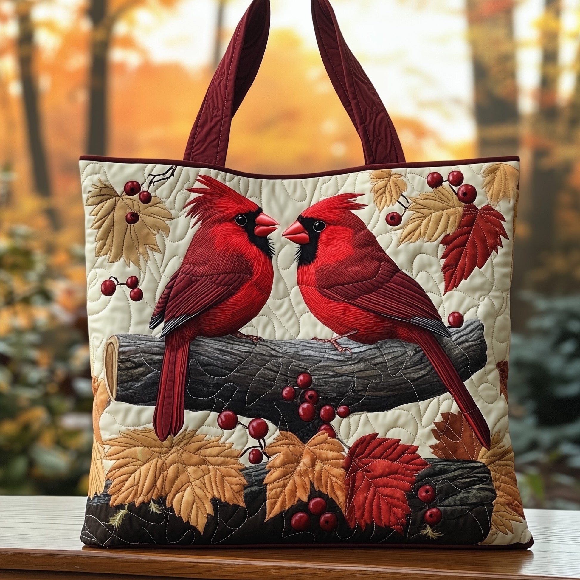 The Cardinal Love Quilted Tote