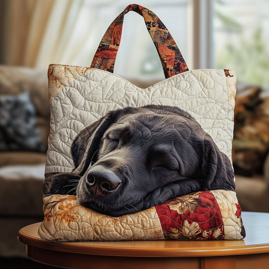Labrador Dog Portrait Quilted Tote