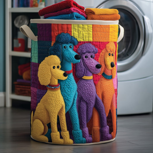 The Funky Poodle Quilted Laundry Basket Tote G786