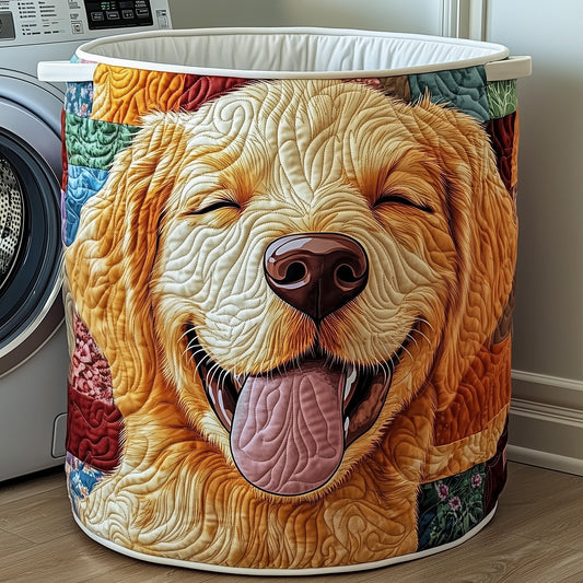 The Golden Retriever Quilted Laundry Basket Tote G801