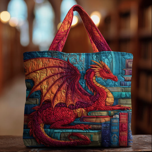 Everyday Dragon Books Quilted Tote