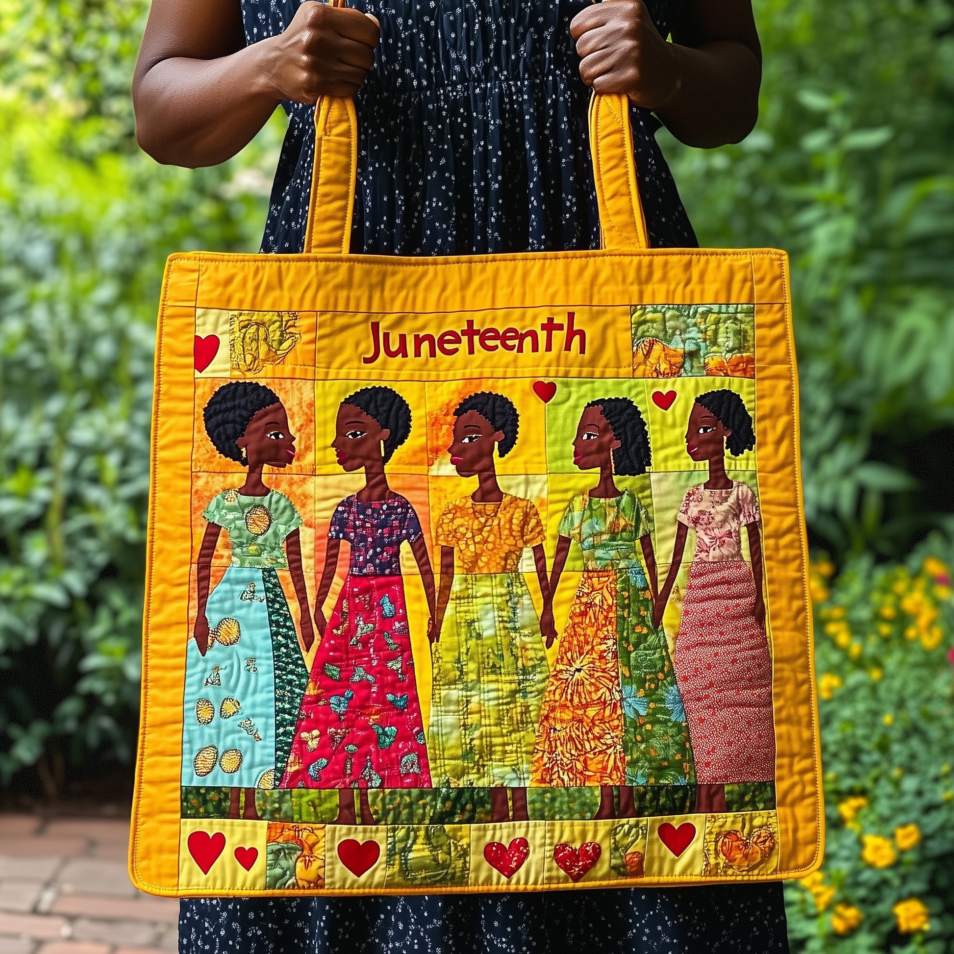 Juneteenth Women Illustration Tote Bag