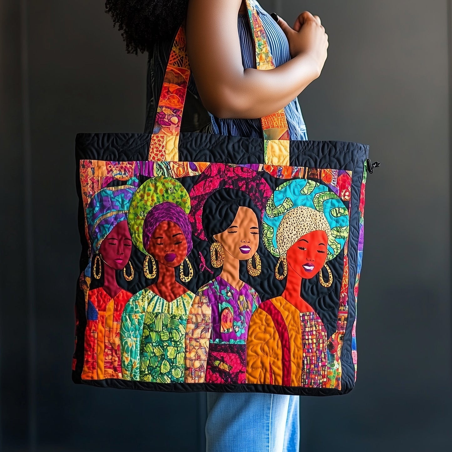 Soulbound Roots African Quilted Tote 3544