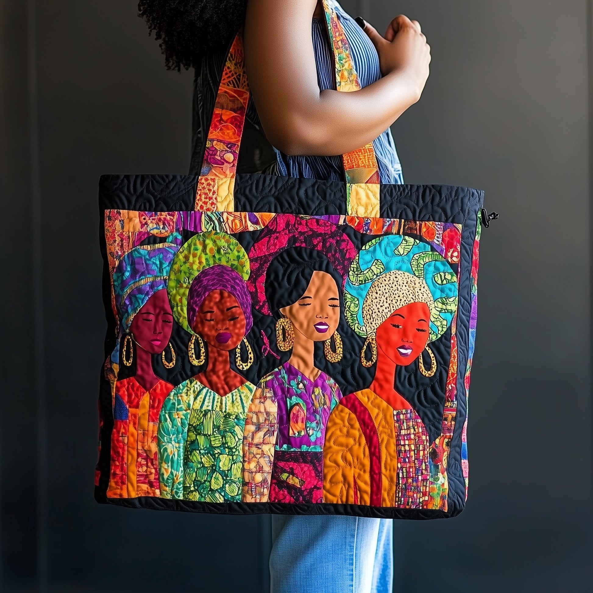 Soulbound Roots African Quilted Tote 3544