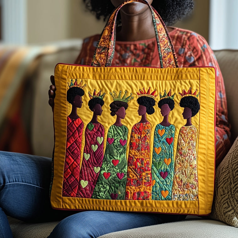 The Crowned Queens Quilted Tote