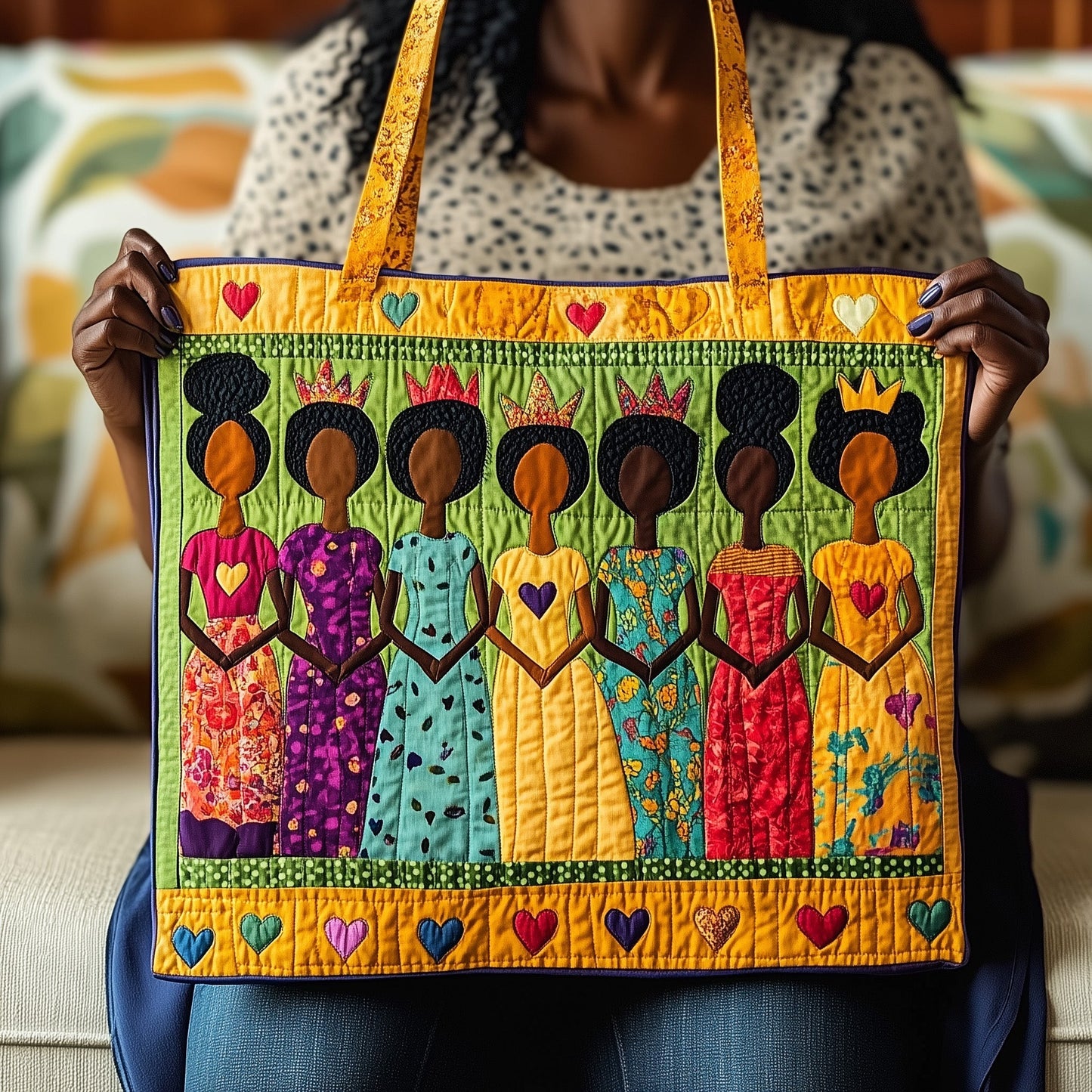 The Black Queen Celebration Quilted Tote