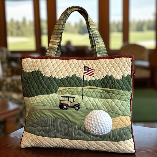 The Golf Course Quilted Tote 3731