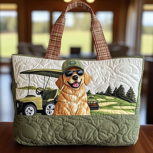 Golden Retriever Dog Golf Tote Bag