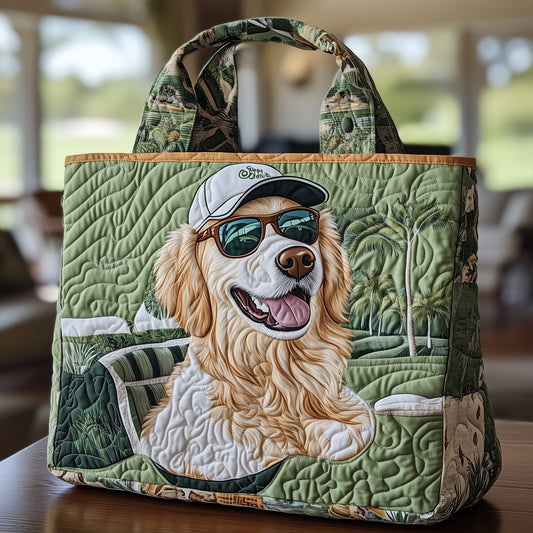 The Golden Retriever Golf Quilted Tote