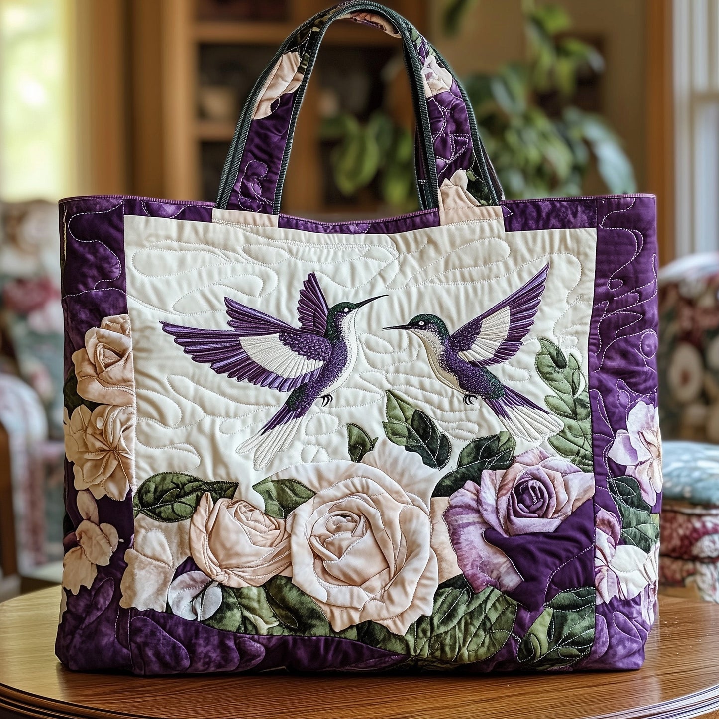 Everyday Hummingbirds Roses Tote Bag