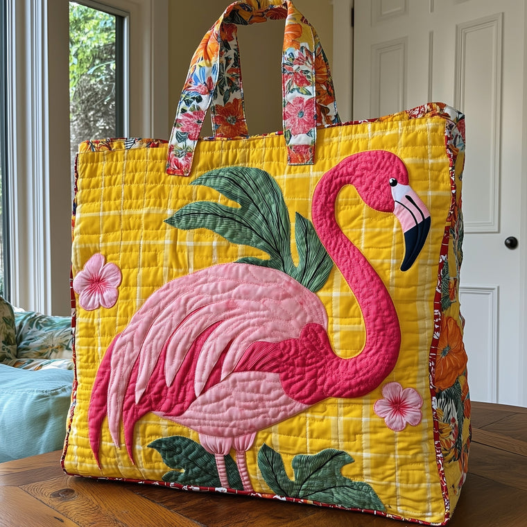 Everyday Flamingo Quilted Tote Bag