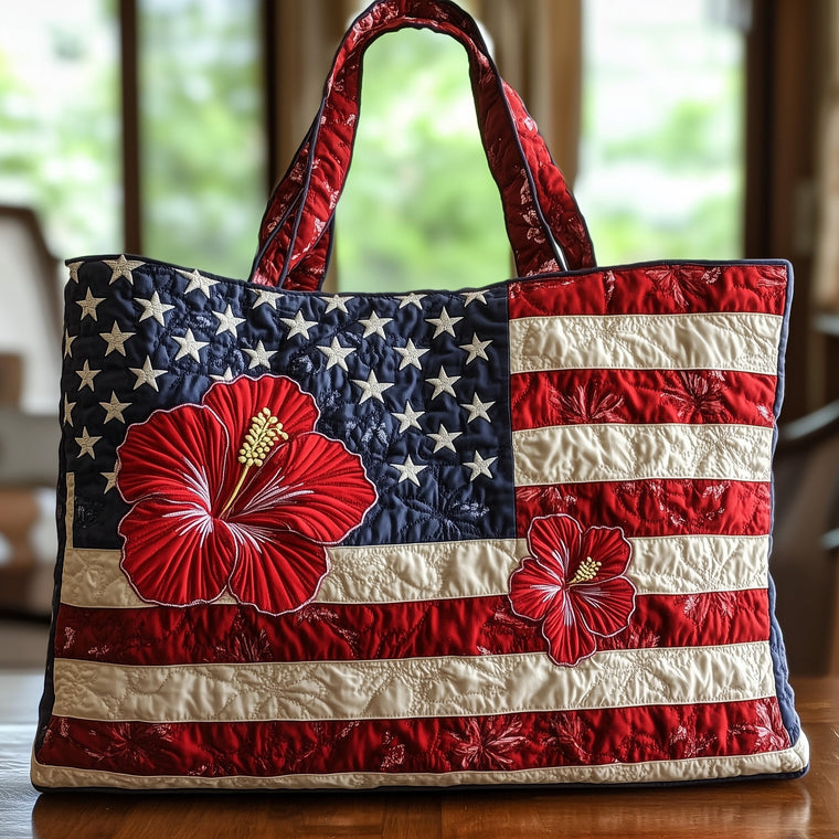 4th Of July Quilted Tote