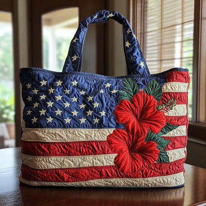 Stars Hibiscus Flowers Tote Bag