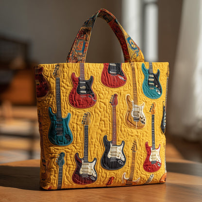 Everyday Guitar Quilted Tote Bag