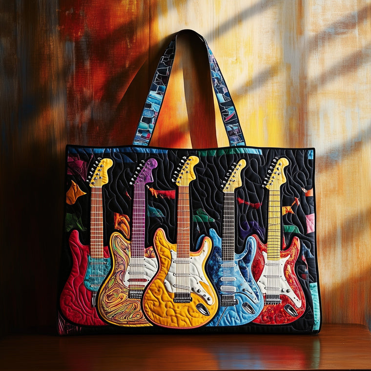 Colorful Electric Guitars Tote Bag