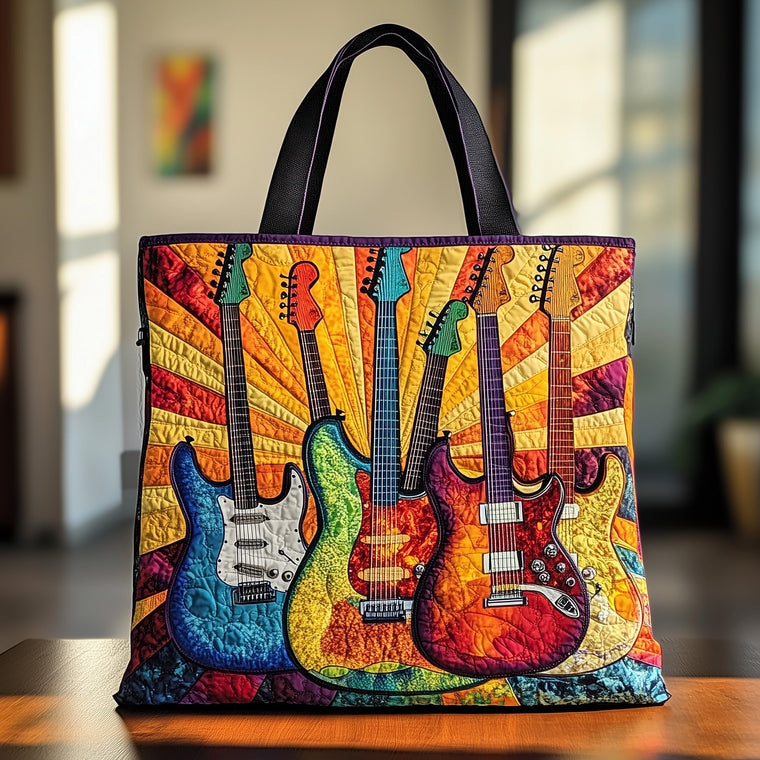 Everyday Guitar Sunshine Quilted Tote