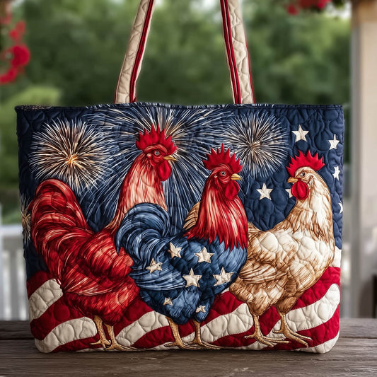 Barnyard Freedom Parade Quilted Tote