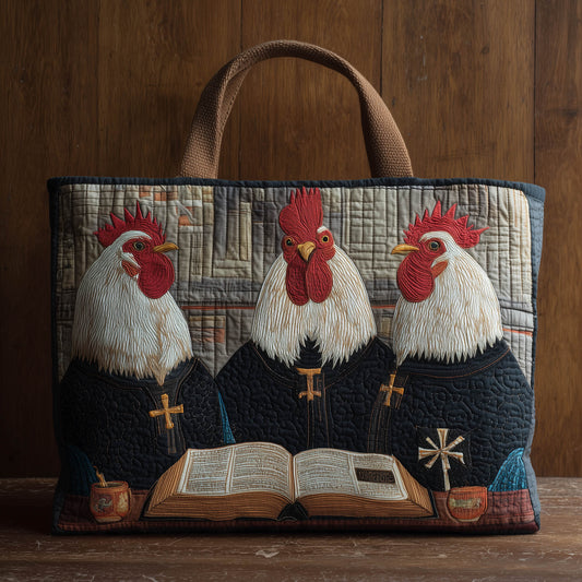 The Rooster Blessing Quilted Tote