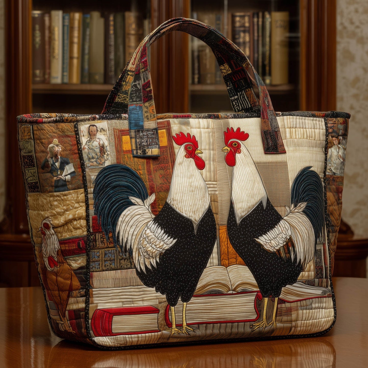 The Chicken Story Quilted Tote