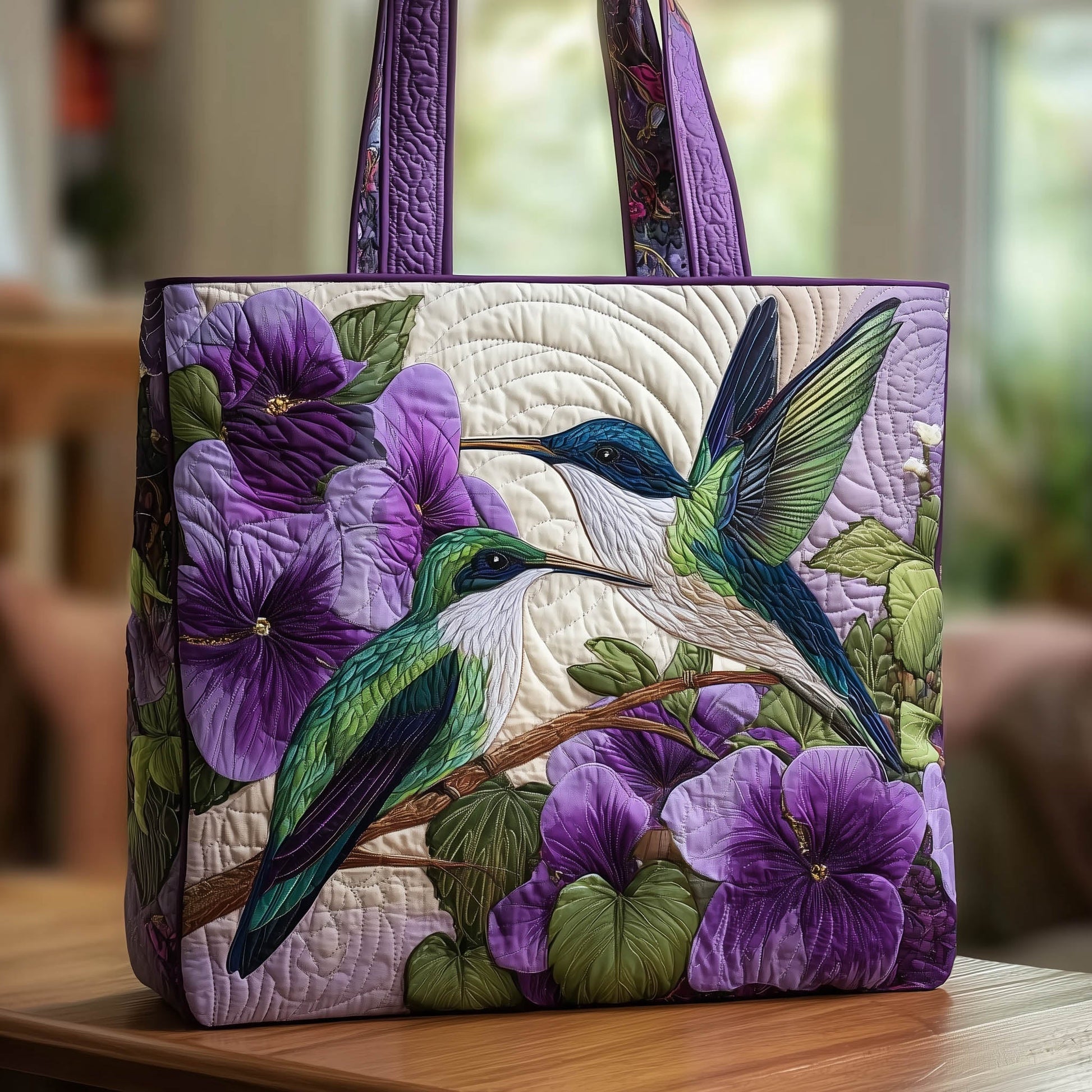 The Amethyst Pair Quilted Tote
