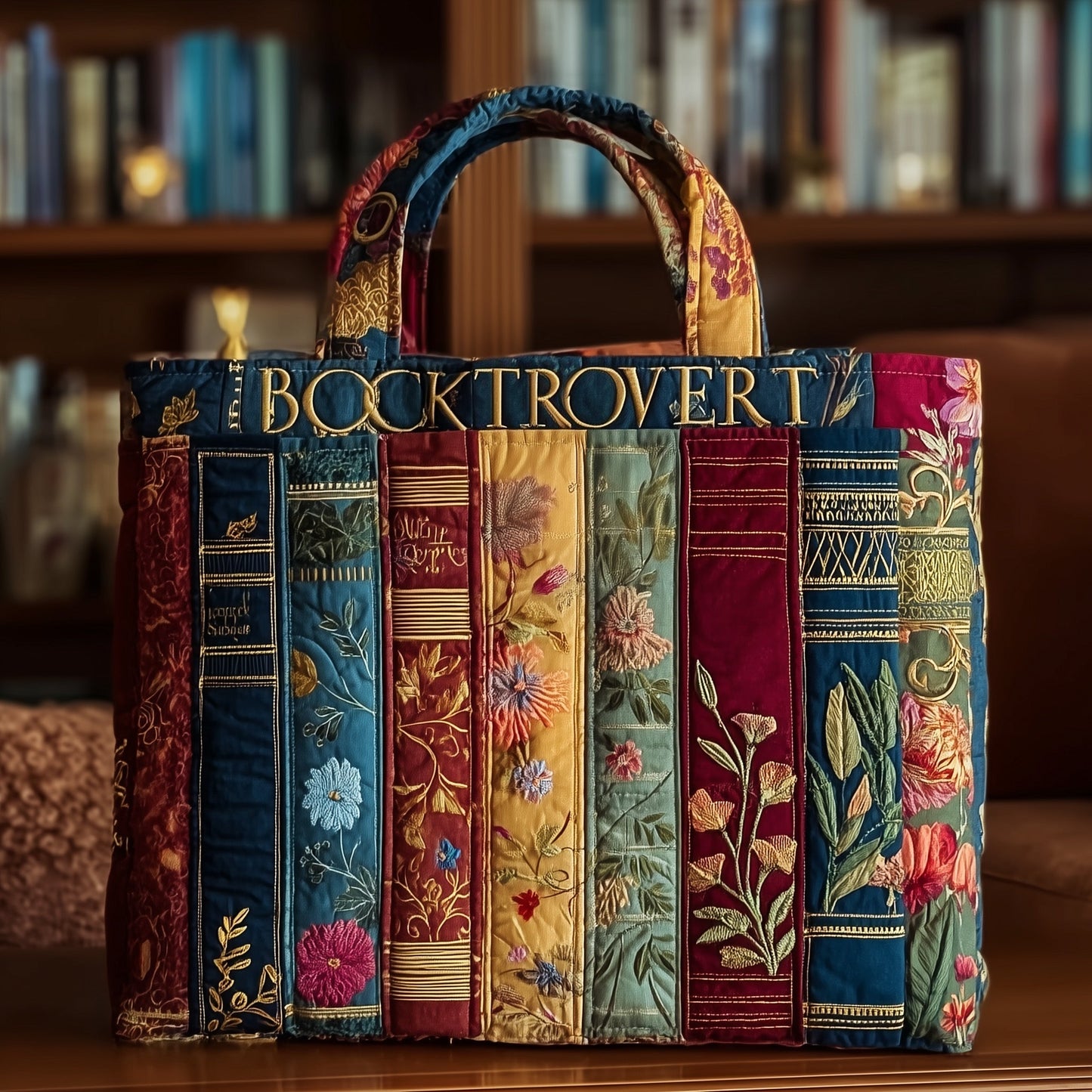 Everyday Booktrovert Quilted Tote Bag