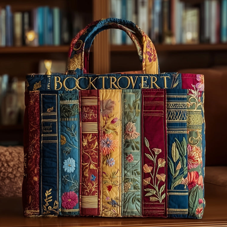 Everyday Booktrovert Quilted Tote Bag
