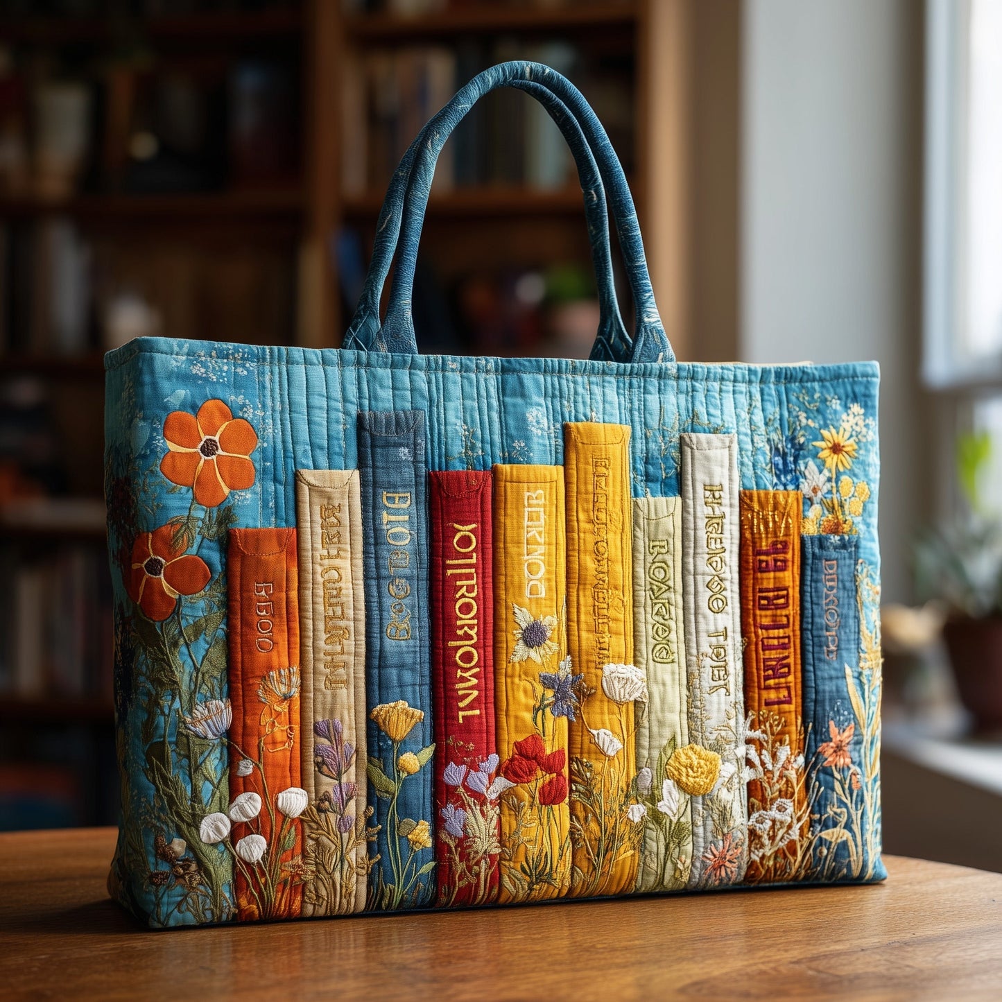 The Book Lover Quilted Tote 3915