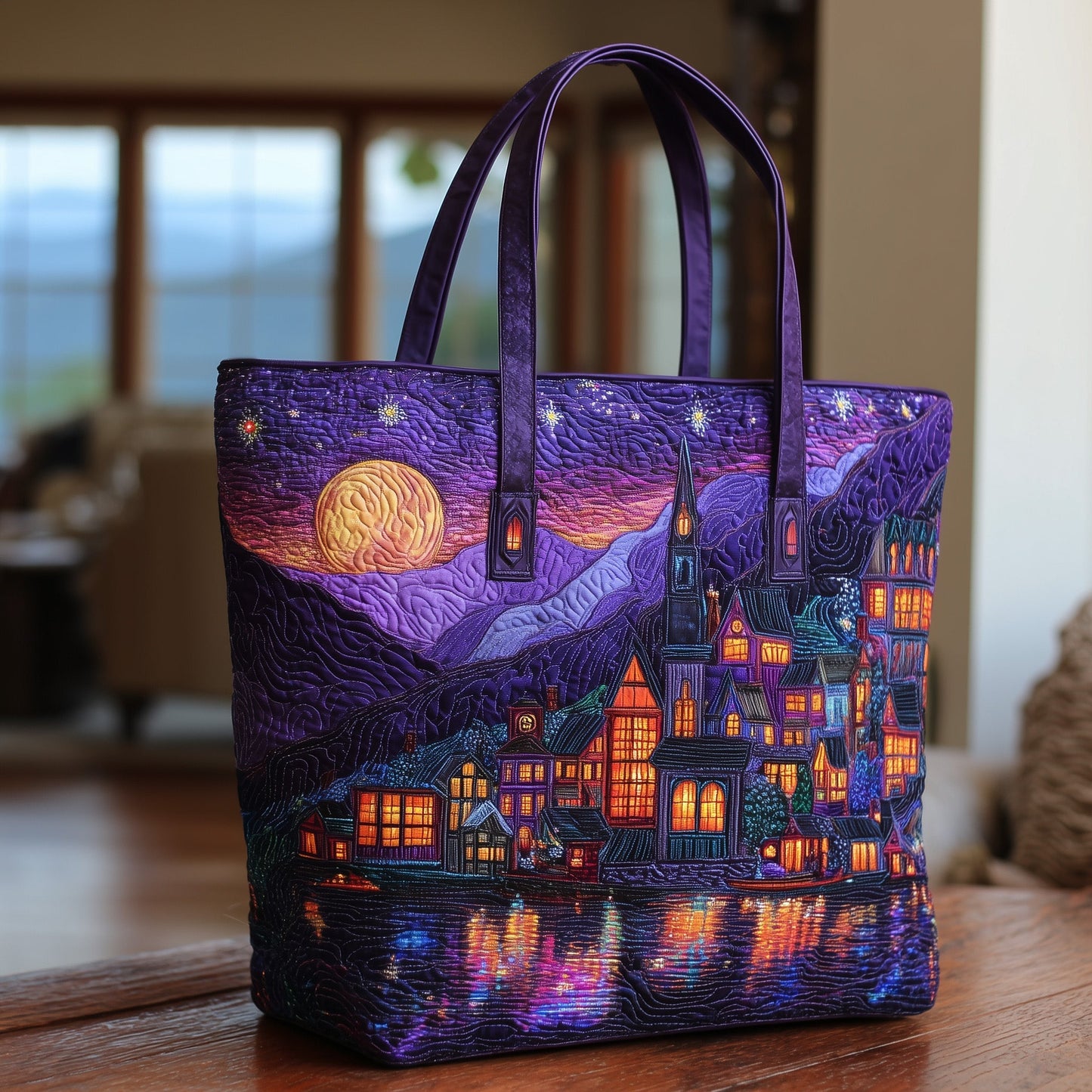 The City Of Starlight Quilted Tote