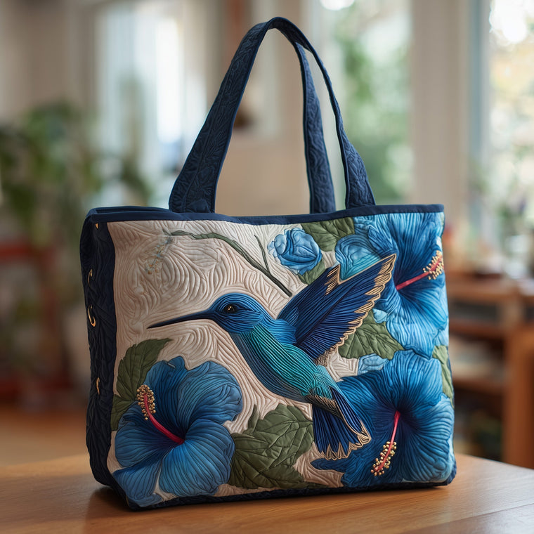 Wings Blue Petals Tote Bag
