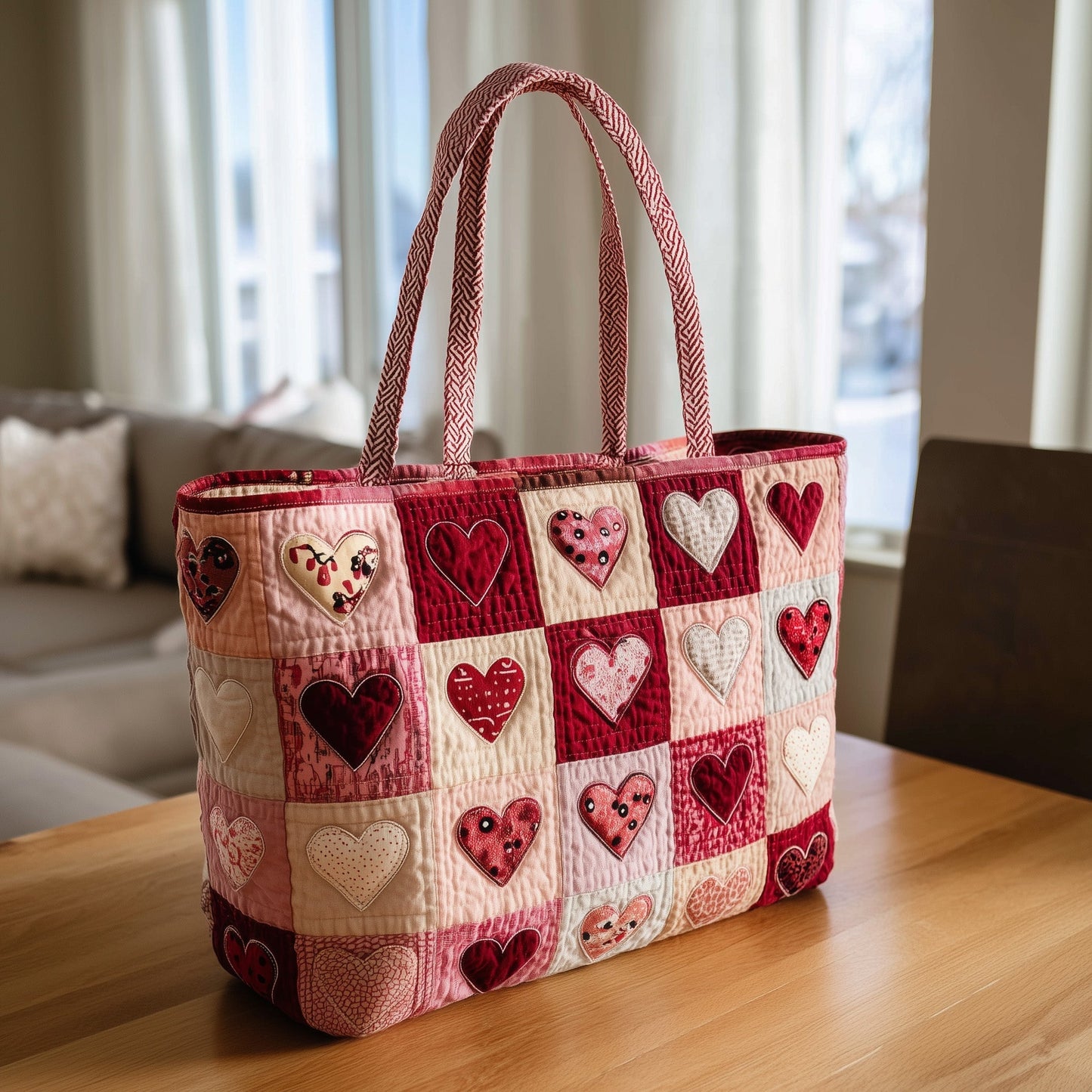The Elegant Heart Quilted Tote