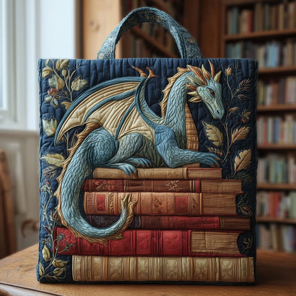 The Book Dragon Quilted Tote 4023