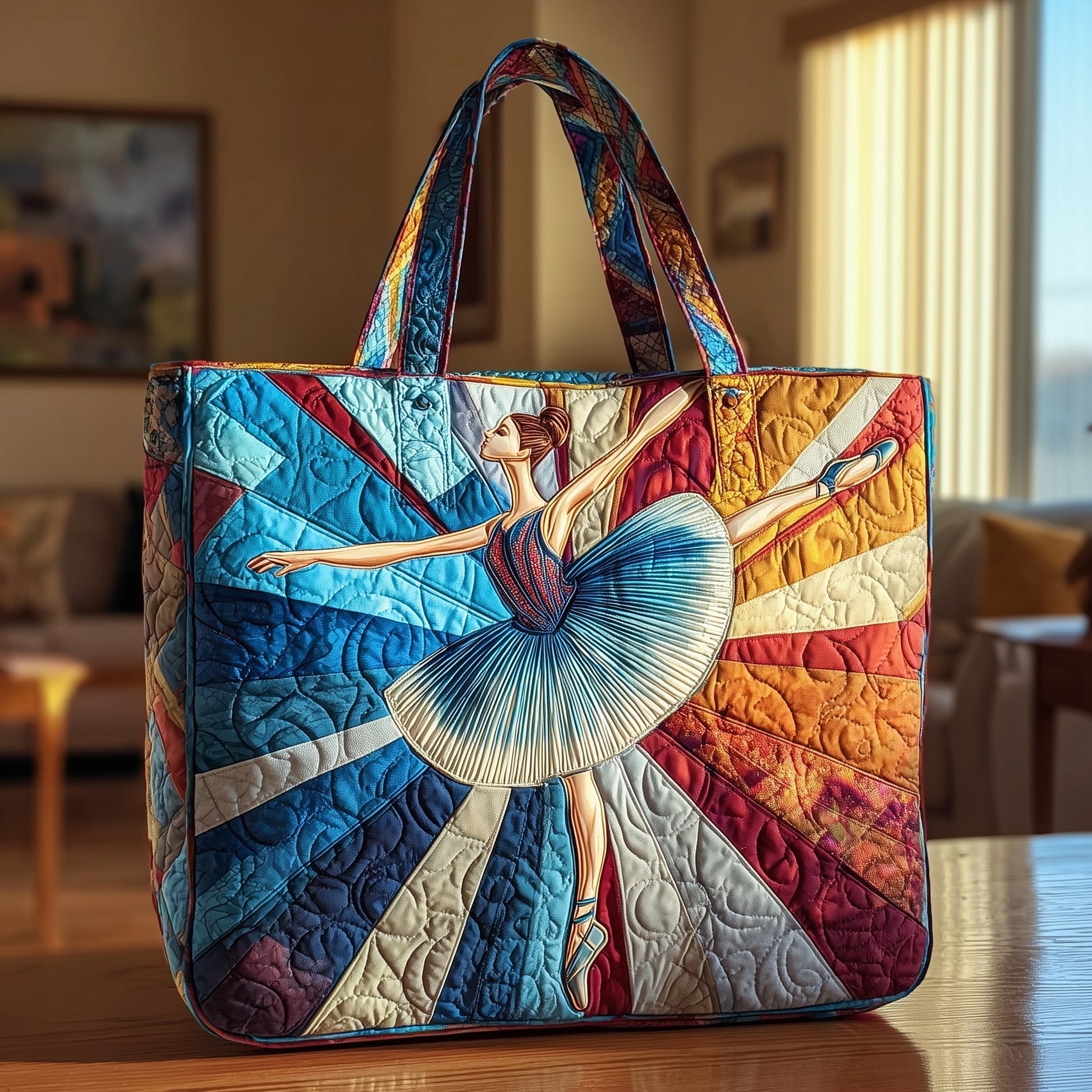 Ballet Dancer Artwork Quilted Tote