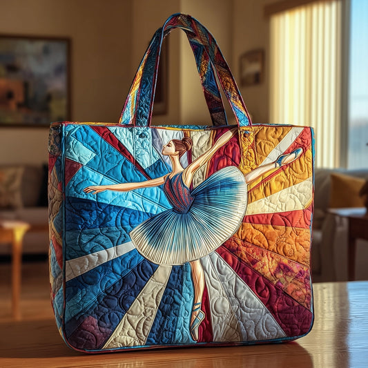 Ballet Dancer Artwork Quilted Tote