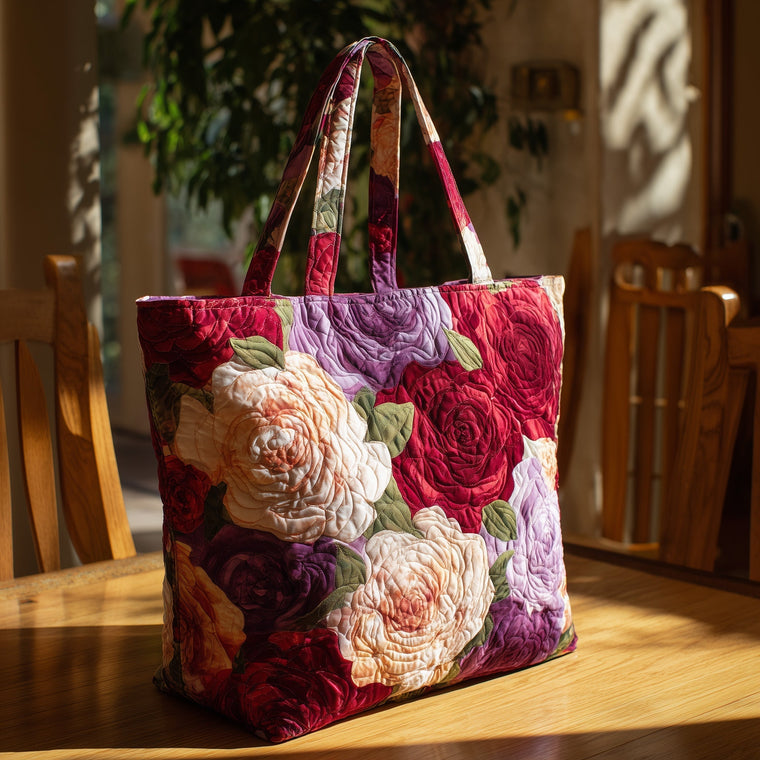 The Blooming Roses Quilted Tote