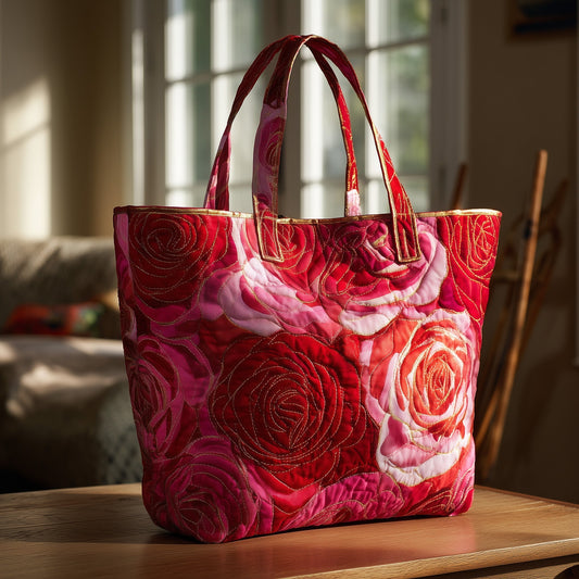 The Rosy Charm Quilted Tote