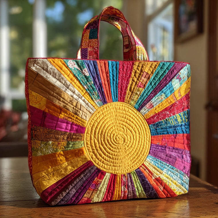 Everyday Colorful Sun Quilted Tote